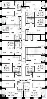 1-к квартира, строящийся дом, 32м2, 7/20 этаж