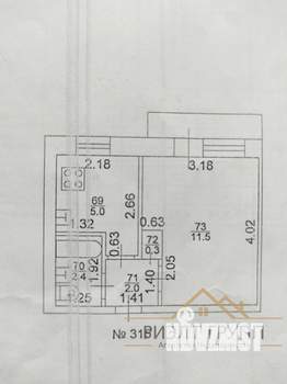 1-к квартира, вторичка, 23м2, 8/9 этаж