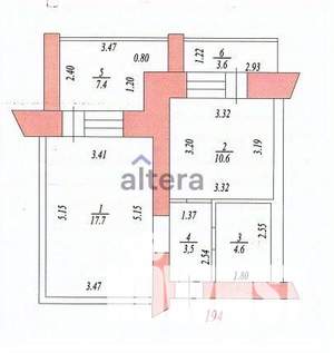 1-к квартира, вторичка, 36м2, 9/10 этаж