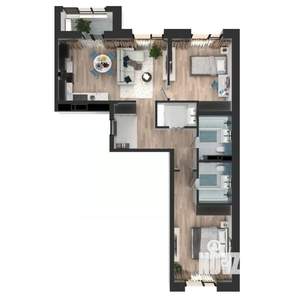 2-к квартира, вторичка, 74м2, 4/23 этаж