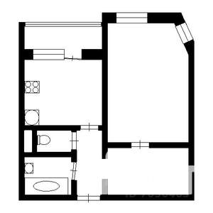 2-к квартира, вторичка, 42м2, 2/2 этаж
