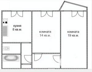 2-к квартира, вторичка, 51м2, 6/9 этаж