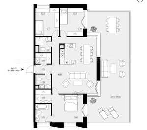 3-к квартира, вторичка, 139м2, 2/5 этаж