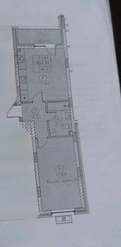 1-к квартира, вторичка, 47м2, 7/9 этаж