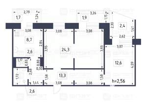 3-к квартира, вторичка, 63м2, 10/11 этаж