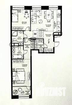 2-к квартира, вторичка, 71м2, 8/10 этаж