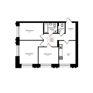 3-к квартира, вторичка, 66м2, 3/25 этаж