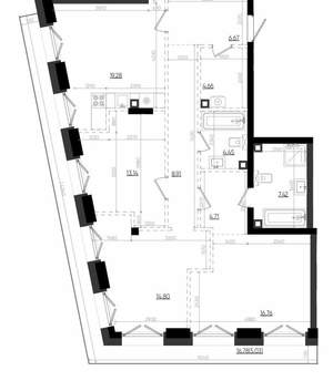 3-к квартира, строящийся дом, 106м2, 14/19 этаж