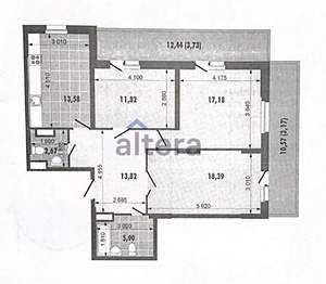 3-к квартира, вторичка, 83м2, 16/28 этаж