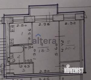 2-к квартира, вторичка, 43м2, 2/5 этаж