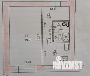 1-к квартира, вторичка, 33м2, 4/9 этаж