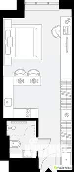 1-к квартира, вторичка, 28м2, 2/27 этаж