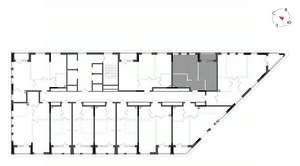 2-к квартира, вторичка, 44м2, 22/23 этаж