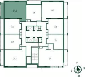2-к квартира, вторичка, 59м2, 25/25 этаж