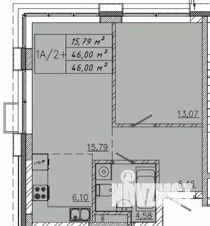 2-к квартира, сданный дом, 46м2, 5/21 этаж