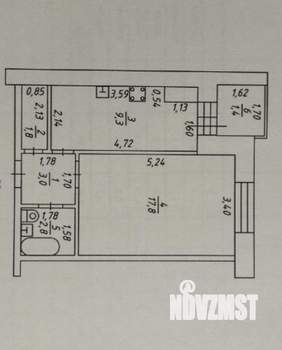 1-к квартира, вторичка, 35м2, 3/9 этаж