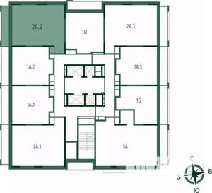2-к квартира, вторичка, 59м2, 22/25 этаж