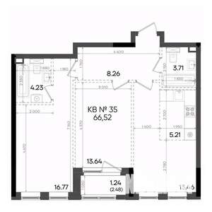 3-к квартира, вторичка, 67м2, 2/9 этаж