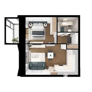 1-к квартира, вторичка, 41м2, 2/10 этаж