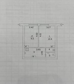 2-к квартира, вторичка, 33м2, 1/12 этаж