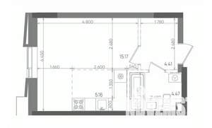 1-к квартира, вторичка, 29м2, 7/14 этаж