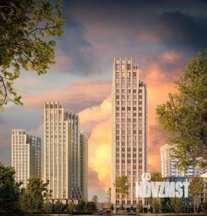 2-к квартира, строящийся дом, 66м2, 18/25 этаж