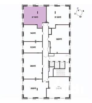 2-к квартира, вторичка, 53м2, 13/22 этаж