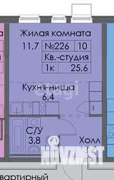 Студия квартира, вторичка, 26м2, 9/12 этаж