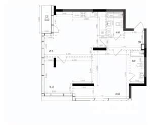 2-к квартира, вторичка, 90м2, 19/22 этаж