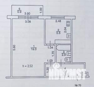 1-к квартира, вторичка, 20м2, 4/5 этаж