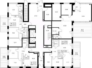 2-к квартира, вторичка, 64м2, 1/8 этаж