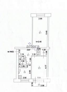2-к квартира, вторичка, 46м2, 5/5 этаж