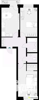 2-к квартира, вторичка, 64м2, 4/18 этаж