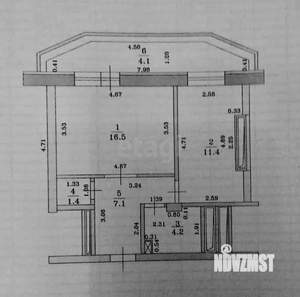 1-к квартира, вторичка, 40м2, 12/22 этаж