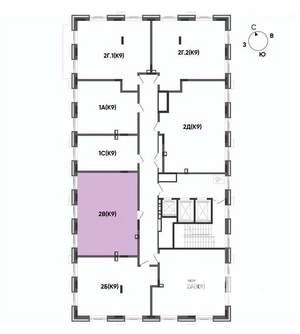 2-к квартира, вторичка, 60м2, 2/22 этаж