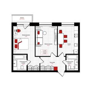 2-к квартира, вторичка, 61м2, 11/25 этаж