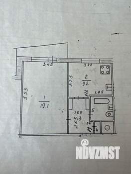 1-к квартира, вторичка, 36м2, 5/9 этаж