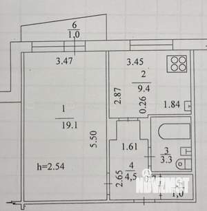 1-к квартира, вторичка, 38м2, 1/10 этаж