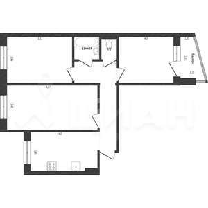 3-к квартира, вторичка, 65м2, 9/9 этаж