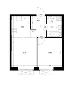 1-к квартира, вторичка, 36м2, 11/26 этаж
