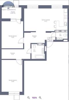 3-к квартира, вторичка, 79м2, 2/10 этаж