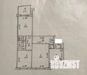 3-к квартира, вторичка, 63м2, 10/10 этаж