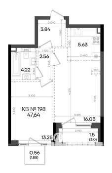 2-к квартира, вторичка, 48м2, 10/23 этаж