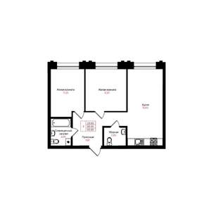 2-к квартира, вторичка, 60м2, 4/25 этаж