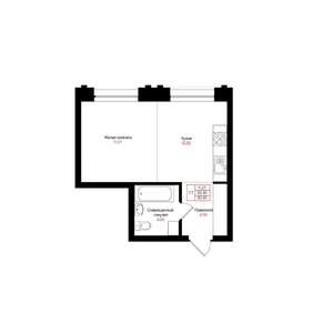 Студия квартира, вторичка, 30м2, 9/25 этаж