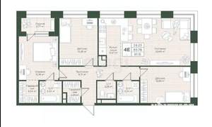 3-к квартира, вторичка, 88м2, 14/24 этаж