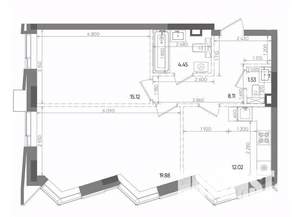 2-к квартира, вторичка, 61м2, 7/14 этаж