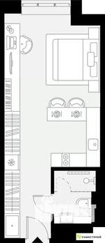 1-к квартира, вторичка, 28м2, 4/27 этаж