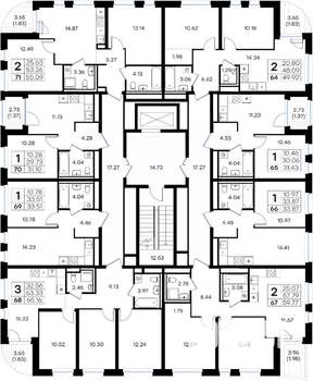 2-к квартира, вторичка, 55м2, 2/10 этаж