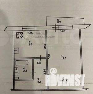 1-к квартира, вторичка, 34м2, 1/8 этаж